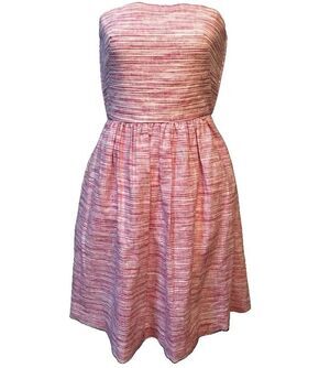 Banana Republic Vintage Summer Strapless Linen Dress Size 00P